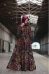 An-Nahar desenli tesettür elbise