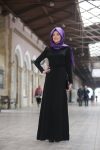 An-Nahar siyah fiyonk elbise