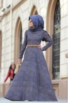 Kadife tesettür elbise 2017
