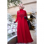 Muslima Wear kırmızı 2017 elbise