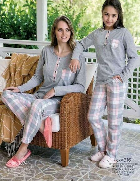 anne kız pijama kombini