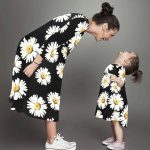 anne kız çiçekli elbise 2020